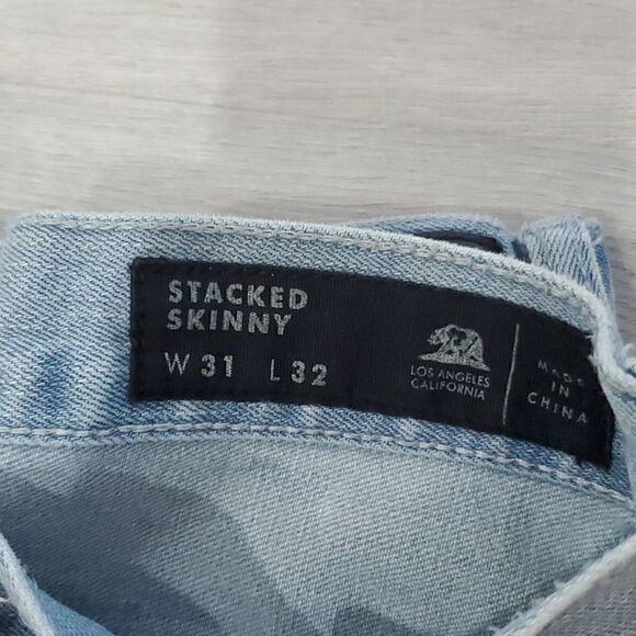 Bullhead Mens Stacked Skinny Jeans, Size 31x32 - Picture 2 of 6